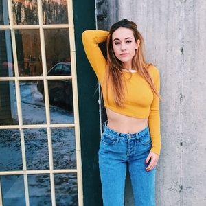 Yellow crop top